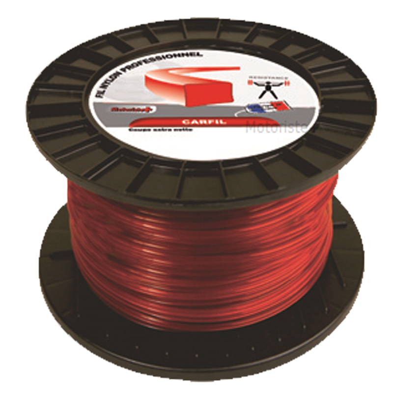 Fil nylon CARFIL carré 4 mm x 122 m